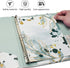 Vienrose 1 Inch 3 Ring Binder, Cute Clipboard for Letter Size Paper, with Tab Dividers and File Folder Labels, Greenery