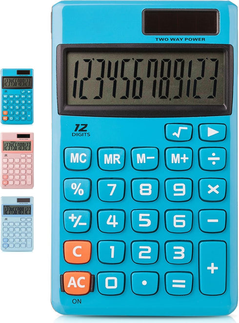 Mr. Pen Standard Function Calculator, 12 Digits Solar Calculator for Basic Office Use