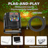Mini Disco Party Lights - Sound Activated RGB DJ Strobe Light, Portable LED Projector for Home Room Karaoke Birthday