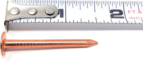 1.5 Inch Copper Nails for Slating & Roofing - 10 Oz Pack of Solid Copper Nail Spikes
