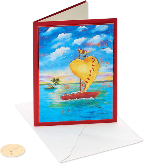 Papyrus Anniversary Card - Sailboat Design