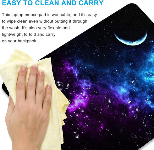 Galaxy Non-Slip Rubber Mouse Pad, Personalized Office Decoration Accessories, 9.5 x 7.9 inch for Laptop Computer