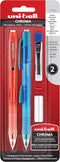 uni-ball CHROMA Mechanical Pencil Starter Kit, 0.7mm, HB #2, Assorted Barrels, 2 Count