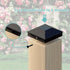 6X6 Post Caps for 5.5inx5.5in Wood Fence Post, Durable PP Plastic Cover with Mounting Screws, 4 Pcs, Black
