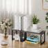 Honiter Wood Desktop Shelf - 2 Tier Adjustable Stackable Office Supplies Desk Organizer, Freestanding Small Bookshelf,