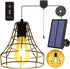 Solar Pendant Lights, Solar Powered Shed Light with Pull Cord and Remote