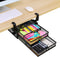 ROSYLINE Under Desk Drawer Organizer, Clamp on 2 Tier Slide Out Drawer, Metal Under Desk Storage for Home and Office