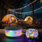 TOHETO Camping String Lights, 3 in 1 Upgraded Retractable RGB Outdoor String