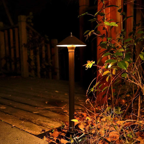 Generic 10W 2700k Low Voltage Pathway Lights Outdoor Landscape Lighting Warm White Walkway Lights Bronze Metal Pro