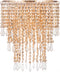 Waneway Acrylic Chandelier Shade, Ceiling Light Shade Beaded Pendant Lampshade with Crystal