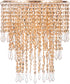 Waneway Acrylic Chandelier Shade, Ceiling Light Shade Beaded Pendant Lampshade with Crystal