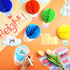 TaoBary 84 Pcs 3D Hot Air Balloon Honeycomb Bulletin Board Set, Cutouts for School Decoration (Cool Balloon)