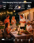 50FT 18+1 G40 Bulbs Outdoor Patio String Lights Waterproof with Remote, Edison LED Shatterproof Hanging Outside Light