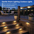 12 Pack Greluna Solar Fence Lights Outdoor, Waterproof Deck Lights, Auto Dusk to Dawn Step Lights with Warm White Glow