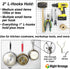 Pegboard Hooks 50-Pack 1" + 2” L Hook - Zinc Plated, Fits Any Peg Board, Organize Tools, Accessories, Workbench, Garage