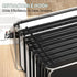 Plastic Hanging File Folder, Letter Size, 12 Pack, Reinforced with 2 Inch Expansion, Black
