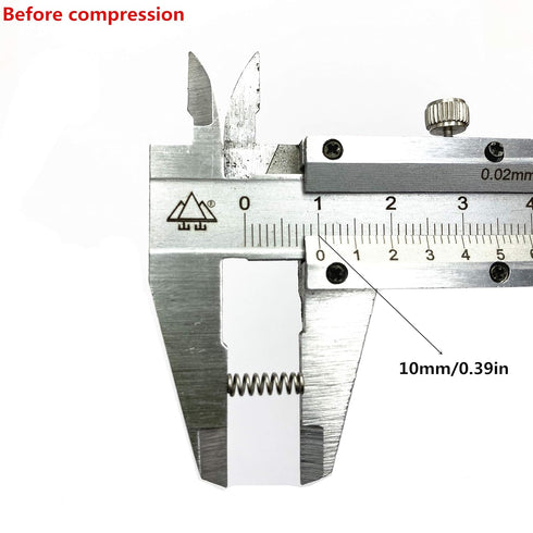 0.5mmx3mmx10mm 304 Stainless Steel Compression Springs, Silver Tone, 10pcs