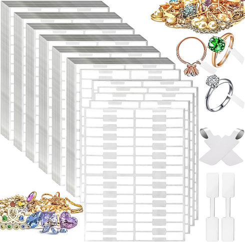 MotBach 2000PCS Price Tags Stickers, White Blank Pricing Sticker Label Tag, Self Adhesive Jewelry Sticker Labels