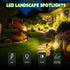 3000K White,12W 120V IP65 2Pack Romwish Outdoor Spotlight Warm LED Spot Lights Outdoor for Yard Garden Tree, Plug