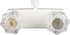 RV/Mobile Home Shower Faucet with Top Threaded Diverter - White with Clear Handles
