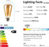 ASOKO 4-Pack LED Dimmable Edison Light Bulbs, 40W Equivalent Vintage Light Bulb, 2200K-2400K Warm White, ST64, E26 Base