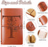 Initial Leather Travel Journal Monogrammed Notebook Appreciation Gifts Refillable Personalized Diary Writing Notepad for Women Graduation Birthday Christmas (T) by Booson