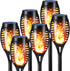 Toodour Solar Torch Flame Lights, 6 Pack Solar Lights Outdoor with Flickering