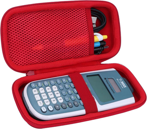 Hard Carry Case Compatible with Texas Instruments TI-30XIIS TI-30XS TI-30Xa TI-36X Pro Scientific Calculator (Red Case)