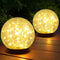 ASOMST 2-Pack Garden Solar Lights Outdoor, Cracked Glass Ball Light Waterproof, Decorative