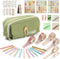 Bible Journaling Kit, Highlighters and Pens No Bleed, Laminated Tabs, Sticky Notes, Pencil Case, Study Supplies