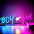 15.7 6.5 Inches,JTLD101 Boy or Girl Neon Signs for Wall Decor,Boy or Girl Led Neon Light,Gender Reveal for Pregnancy