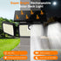 (Remote,2 Pack) MIHANI Solar Lights Outdoor, Quick Charge Solar Motion Deck Lights Outdoor for Deck with High
