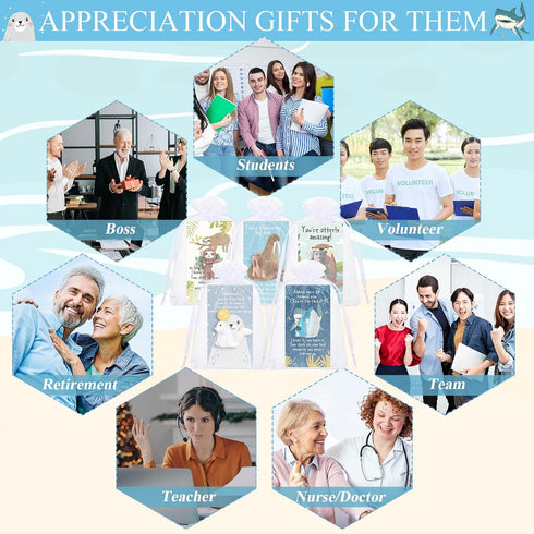 75 Sets Fumete Employee Appreciation Gifts Bulk for Coworker Graduation Teacher Nurse Volunteer Positive Resin Animal