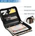 Fisyme 3 Milk and Cookies Cute Zipper Binder Ring with Zipper and Shoulder Strap Large Capacity Multi-Pocket Binder