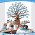 Tatuo 125 Pcs Classroom Tree Bulletin Board Set, 47 x 46 Inch Tree Background with Owl Leaves Dot Cutouts