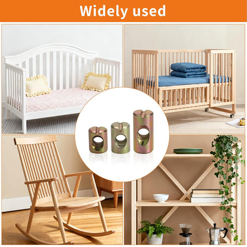 Bnnrjia 77 M6 Set, Hammer Pcs Barrel Nuts, Cross Dowel Joint Nuts, Metric Slotted Barrel Nut Embedded Nut for Bed Crib