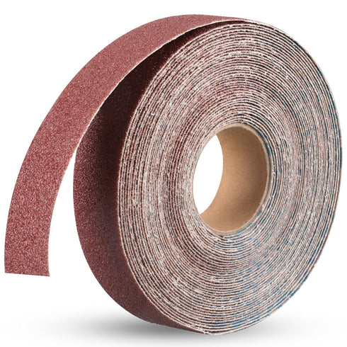 180 Grit Continuous Sandpaper Roll, 1" x 32.13 Feet Emery Cloth for Metalworking, Sanding Automotive Home Improvement