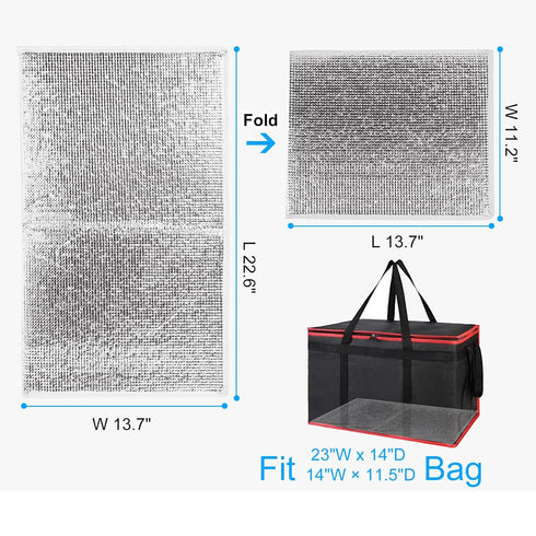 (2Pk, Bodaon Catering Bag with Removable Hard Bottom, XXX-Large Insulated Food/Pizza Delivery Bag for Delivery Drivers