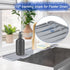 20 inch 10 20 5.5, Amerner Kitchen Sink Splash Guard, Large Slope & Adaptable Hole Faucet Mat for Kitchen Sink
