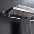 Generic Set (23) Hand Rails Bathroom Hardware Bathroom Accessories Black Towel Rail Bar Rack Gold Towel Bar Shelf Towel