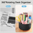 Black Office Supplies Desk Accessories, 360° Pen Holder, Tape Dispenser, Stapler, Staple Remover, 1000 Staples, Ruler,