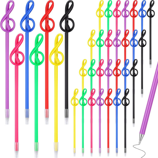 Lincia 100 Pcs Music Ballpoint Pens, Novelty Musical Note Gifts, Decorative Party Favors for Piano Teachers, Mixed