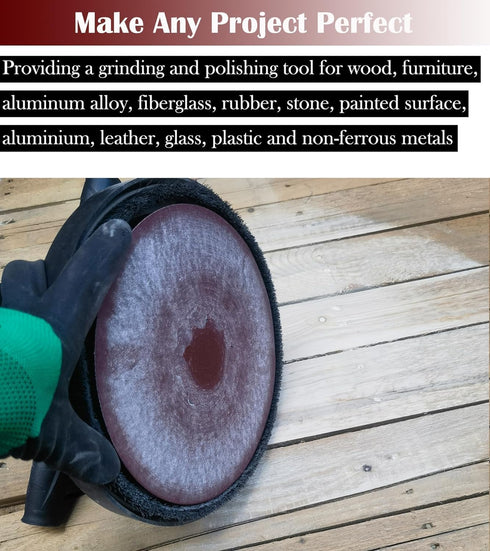 10 PCS 9 Inch 60 Grit Sanding Discs, Round Hook & Loop Sandpaper for Hand Radial Sander, Aluminum Oxide