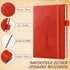 Estune Tree Small Notebooks with Pen, A6 Leather Lined Pocket Notepad, Cute Ruled Journals for School, Business