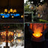 Solar Candle Lights Outdoor Waterproof, 8 Pack Rechargeable Flickering Tea Lights, Solar Powered Reusable LED Candles