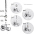 Water Line Adapter, 4 PCS Pipe Fittings in 1/2" Female to 3/8" Male Reducer Adapter, Compression Fitting for Faucet