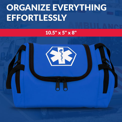 10.5" 5" 8" Dixie EMS Dixigear Empty First Responder II Bag x x - Blue