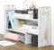 MyGift Adjustable Whitewashed Solid Wood Desktop Storage Organizer, Display Shelf Book Rack for Office Desk