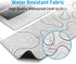 White Big Mousepad for Gaming, Large Topographic Map Washable Desk Pad, Office Supplies and Decor, 31.5''x11.8''