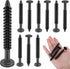 Nkiy Quen 50 Pcs Vinyl Shutter Fasteners,3 Inch Window Shutter Screws Window Panel Pin,Black